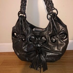 Gun Metal Michael Kors Shoulder Purse